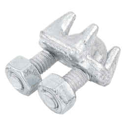 Nudo/ Perro/ Abrazadera Acero Forjado para Cable de 3/8", Galv. por Inmersión en Caliente.