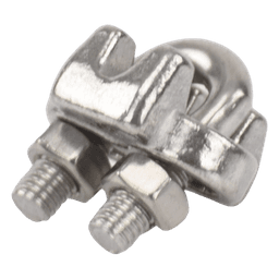 Nudo/ Perro/ Abrazadera Acero Forjado para Cable de 1/8", Acero Inoxidable.