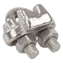 Nudo/ Perro/ Abrazadera Acero Forjado para Cable de 1/8", Acero Inoxidable.