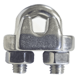 Nudo/ Perro/ Abrazadera Acero Forjado para Cable de 1/4", Acero Inoxidable.