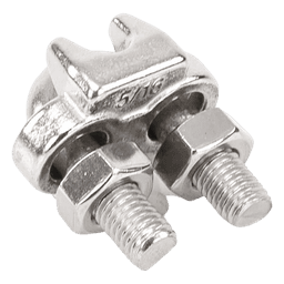 Nudo/ Perro/ Abrazadera Acero Forjado para Cable de 5/16", Acero Inoxidable.