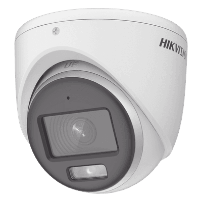 [ColorVu] Turret TURBOHD 3K (5 Megapixel) / Micrófono Integrado / Lente 3.6 mm / Imagen a Color 24/7 / 40 mts Luz Blanca / Exterior IP67 / dWDR / 4 Tecnologías