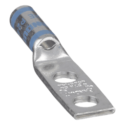 Zapata de compresión LCD6-14A-L para cal. 6 Awg, Doble barreno para tornillo prisionero de 1/4, Espaciado de orificio 16mm, 1 Pz