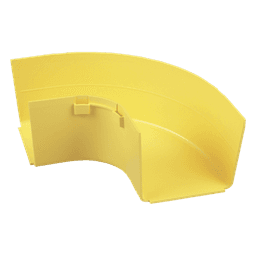 Ángulo Recto a 90º Horizontal, Para Canaletas FiberRunner™ 4X4, Color Amarillo