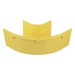 Ángulo Recto a 90º Horizontal, Para Canaletas FiberRunner™ 4X4, Color Amarillo