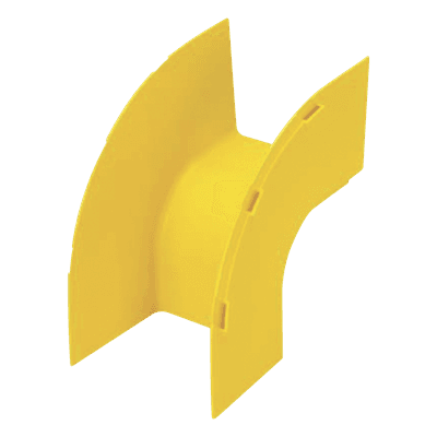 Bajada Vertical Exterior de 90º, Para uso con Canaletas 4X4 FiberRunner™, Color Amarillo