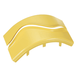 Tapa de Bajada Vertical Exterior / 90° / Radio de Curvatura 50.8 mm / Canaleta 4x4 / Color Amarillo