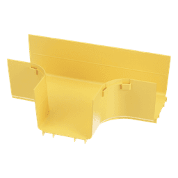Accesorio en T Horizontal, Con Ángulos a 90º, Para Canaletas FiberRunner™ 4X4, Color Amarillo
