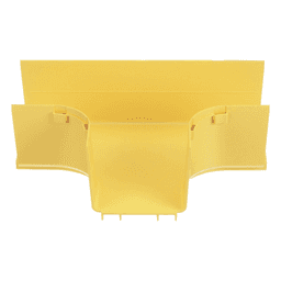 Accesorio en T Horizontal, Con Ángulos a 90º, Para Canaletas FiberRunner™ 4X4, Color Amarillo