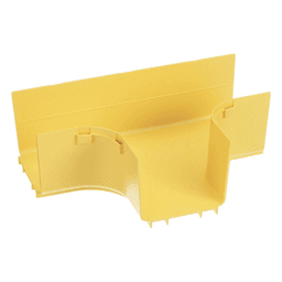 Accesorio en T Horizontal, Con Ángulos a 90º, Para Canaletas FiberRunner™ 4X4, Color Amarillo
