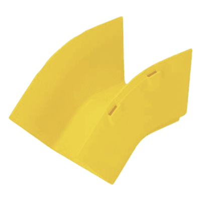 Bajada Vertical Exterior de 45º sin Tapa, Para uso con Canaletas 4X4 FiberRunner™, Color Amarillo