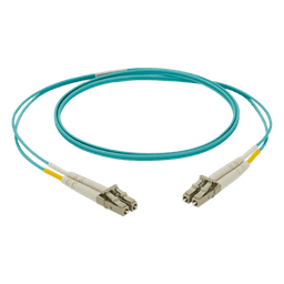 Jumper de Fibra Optica Multimodo 50/125 OM3, LC-LC Duplex, LSZH, Color Aqua, 3 Metros (9.84 Pies)
