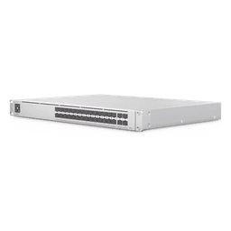 UniFi Switch PRO Aggregation Capa 3 para fibra óptica con 28 puertos SFP+ (10G) y 4 puertos SFP28 (25G), pantalla informativa