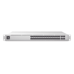UniFi Switch PRO Aggregation Capa 3 para fibra óptica con 28 puertos SFP+ (10G) y 4 puertos SFP28 (25G), pantalla informativa