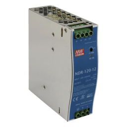 Fuente de poder industrial de 120 W, salida 12 Vcc, entrada 90~264 VCA, para montaje en riel DIN, 