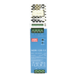 Fuente de poder industrial de 120 W, salida 12 Vcc, entrada 90~264 VCA, para montaje en riel DIN, 