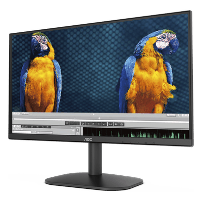 Monitor LED de 23.8" VESA, Resolución 1920 x 1080 Pixeles, Entradas de Video VGA/HDMI. Panel VA LCD Backlight LED. Ultra Delgado