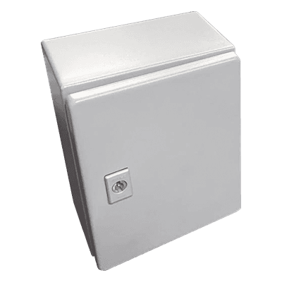 Gabinete de Acero, Nema 4 -IP 66 de 40 x 60 x 25 cm con Platina y certificado UL.