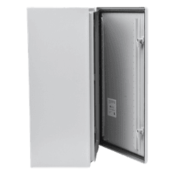 Gabinete de Acero, Nema 4 -IP 66 de 40 x 60 x 25 cm con Platina y certificado UL.