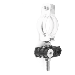 KIT de Un Sujetador de plástico para dos cables de 6 a 8 mm con todo y hardware de instalación en tubos de 1 1/4 in