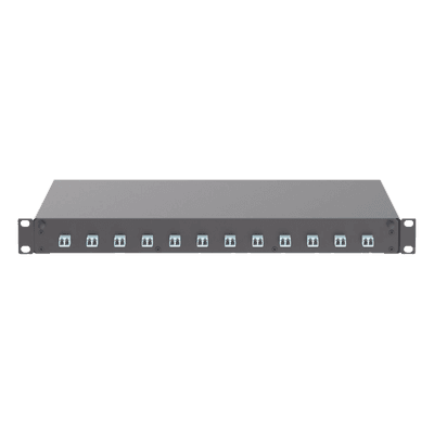 Distribuidor de Fibra Óptica, Con 12 Conectores LC Duplex (24 Fibras), Para Fibra Multimodo OM3/OM4, 1 UR