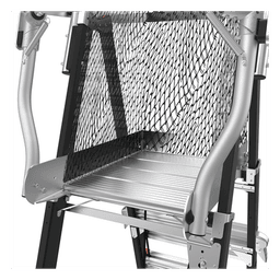 Escalera de Fibra de Vidrio  con Jaula de 8'-14' (2.44 - 4.27 m). Con Ajuste en Ruedas (RATCHET™ Leveler) (SKU:18515-817).