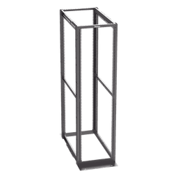 Rack de Cuatro Postes Estándar de 19", Rieles Con Orificio Para Tuerca Enjaulada, Profundidad Máxima de 41.5 in, 45 Unidades de Rack, Color Negro