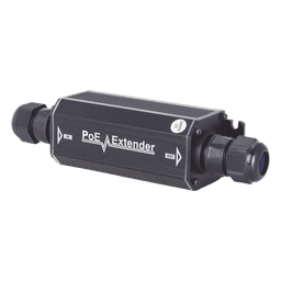 Extensor PoE / 100 Metros / Intemperie (IP66) /  60 Watts / 1 Puerto de Entrada  / 1 Puerto de Salida PoE / No requiere alimentación.