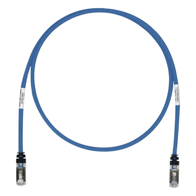 Patch Cord Cat6A, Blindado S/FTP, CM/LS0H, 0.61 Metros (2 Pies), Color Azul