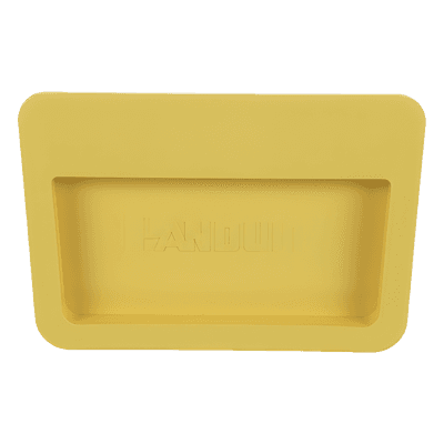 Tapa Final Para Canaletas FiberRunner™ 6x4, de Instalación a Presión, Color Amarillo