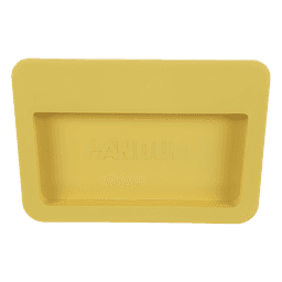 Tapa Final Para Canaletas FiberRunner™ 6x4, de Instalación a Presión, Color Amarillo