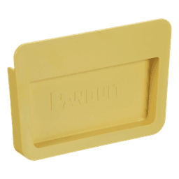 Tapa Final Para Canaletas FiberRunner™ 6x4, de Instalación a Presión, Color Amarillo