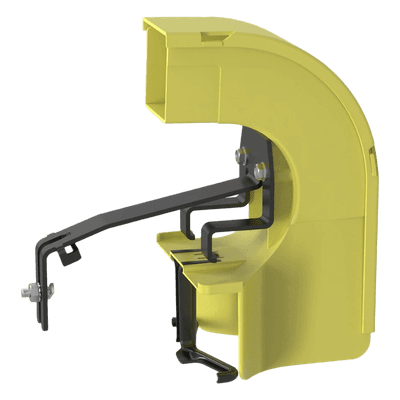 Bajada Para Canaleta FiberRunner™, Uso con Medidas 4x4, 6X4, 12X4, o 24X12, Con Reducción a 2X2, Color Amarillo