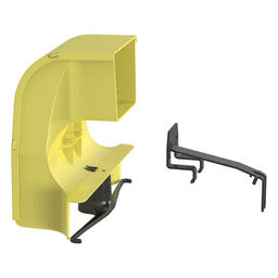 Bajada Para Canaleta FiberRunner™, Uso con Medidas 4x4, 6X4, 12X4, o 24X12, Con Reducción a 4X4, Color Amarillo