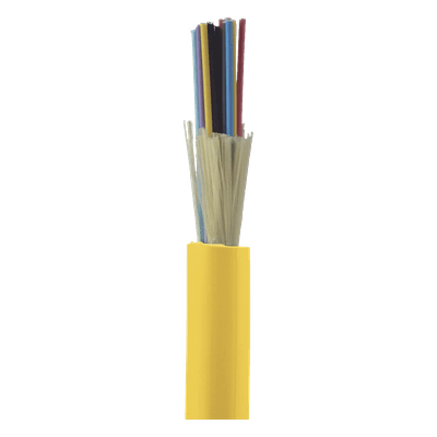 Cable de Fibra Óptica de 24 Hilos, Monomodo OS2 9/125, Interior, Tight Buffer 900um, No Conductiva (Dieléctrica), OFNP (Plenum), Precio Por Metro