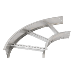 Curva Horizontal de Aluminio de 90° Perfil Z / Peralte 3 1/4" / Ancho 12" / Radio 8" / Incluye Tornillería (CHC90EZ314R8X12AK)
