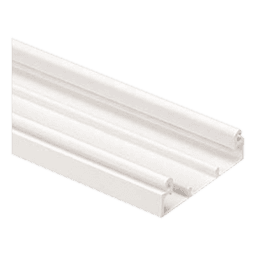 Base para canaleta T-70, de PVC rígido, con orificios perforados para montaje, 103.3 x 44.9 x 1828.8 mm, Color Blanco
