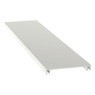 Cubierta para canaleta T-70, de PVC rígido, 70.1 x 9.1 x 1828.8 mm, Color Blanco