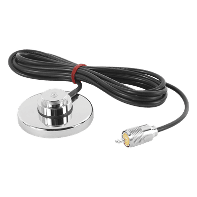 Montaje Magnético para Antenas de 3/4"(NMO), 3.5 m de Cable RG58U y Conector UHF (PL259) Macho.