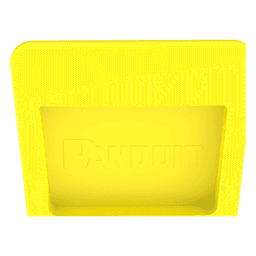 Tapa Final Para Canaletas FiberRunner™ 4x4, de Instalación a Presión, Color Amarillo