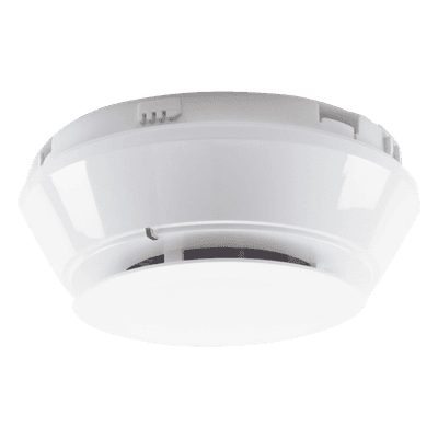 Detector de humo fotoeléctrico direccionable FlashScan, sensibilidad preajustada 1.5%, para lazo SLC de 2 hilos, color blanco