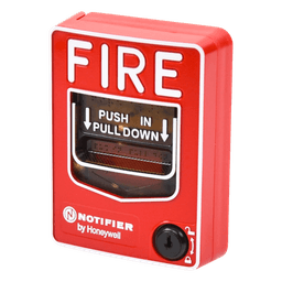 Estación manual de alarma direccionable de doble acción, con leyenda en inglés, para paneles inteligentes NOTIFIER