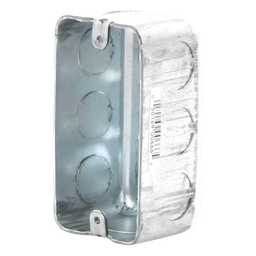 Caja de Conexión Tipo Chalupa / Acero Galvanizado / 4 x 2.125 in / Profundidad 1-7/8 in / 8 Entradas Conduit / 13.0 in³ / UL Listed