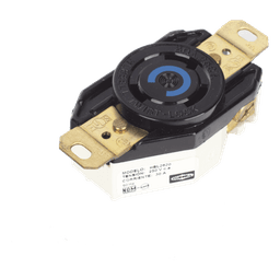 Receptáculo de Media Vuelta Industrial 30 A 250 V CA 2 Polos 3 Hilos (Nema L6-30R) Color Negro.