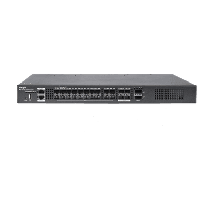 Switch distribución de fibra hasta 23 Tbps de Capacidad, 20 puertos SFP+ 10G, 4 Puertos SFP28 25G y 2 puertos QSFP+ 40G