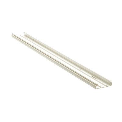 Base para canaleta T-45, de PVC rígido, con orificios perforados para montaje, 60.3 x 18.5 x 2400 mm, Color Blanco