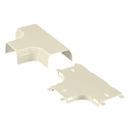 Accesorio en "T", para uso con canaleta T45, Material PVC Rígido, Color Blanco
