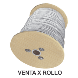 Rollo o carrete de 1500 Metros de Retenida de 1/4" de Alta Resistencia, Galvanizado clase A.