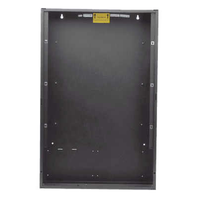 Caja posterior de 3 niveles para gabinete de panel contra incendio NOTIFIER, acero calibre 16, color negro