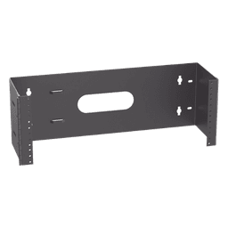 Rack Abierto de Instalación en Pared con Bisagras, Profundidad de 159 mm, 19 in de Ancho, 4 UR, Color Negro